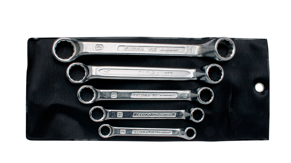 Doppelringschlüssel-Satz, 5-teilig, kurz, 8-17 mm – ELORA 112S 5M