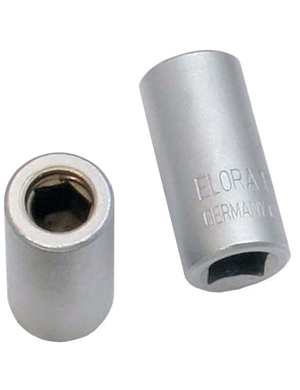 ELORA Bithalter 1/4" – Matt verchromt, Modell 1450-16, aus Chrom-Vanadium-Stahl mit Bit-Haltefeder