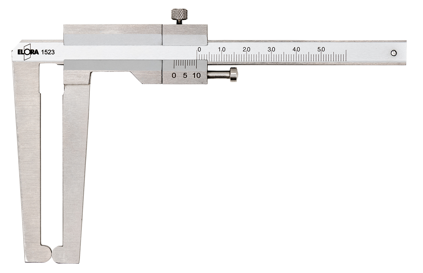 ELORA Bremsscheibenmessschieber/ Prüflehre – Modell 1523, Messbereich 60 mm, rostfreier Edelstahl