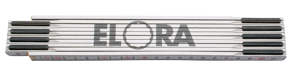 Elora Gliedermassstab, Buchenholz, mit expoxidlackierten Stahlscharnieren und verdeckter Niete, Modell 1544H