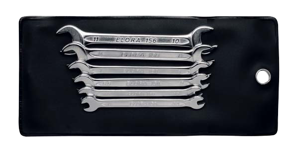 Elora Mini-Doppelmaulschlüssel-Satz, 5-teilig, kleine Ausführung, verchromt, Modell 156S 5BA