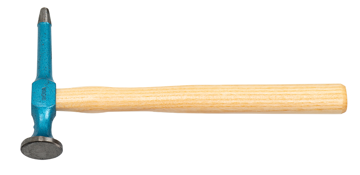 Elora Pickhammer, Spezialform, geschmiedet, blau lackiert, Hickorystiel, Modell 1611