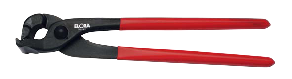 Elora Falz- oder Aufbiegezange, geschmiedet, schwarz lackiert, mit roten Griffen, Modell 1644-10