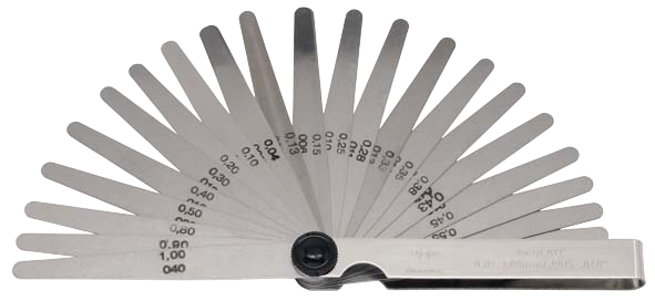 ELORA Fühlerblattlehre 25-teilig, mm und Zoll – Modell 188MZ-25, 0,04-1,00 mm & 0,0015-0,0400 Zoll