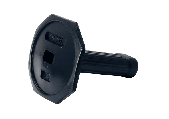 ELORA Handschutzgriff 361HS für Schlitz- oder Karosseriemeißel, schlagfestes Spezialgummi, 8-Kant-Form