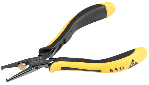 Elora Elektronik Abisolierzange ESD, 2K-Griffe, Modell 4770-1 E 2K, zum Abisolieren von PVC und Teflon