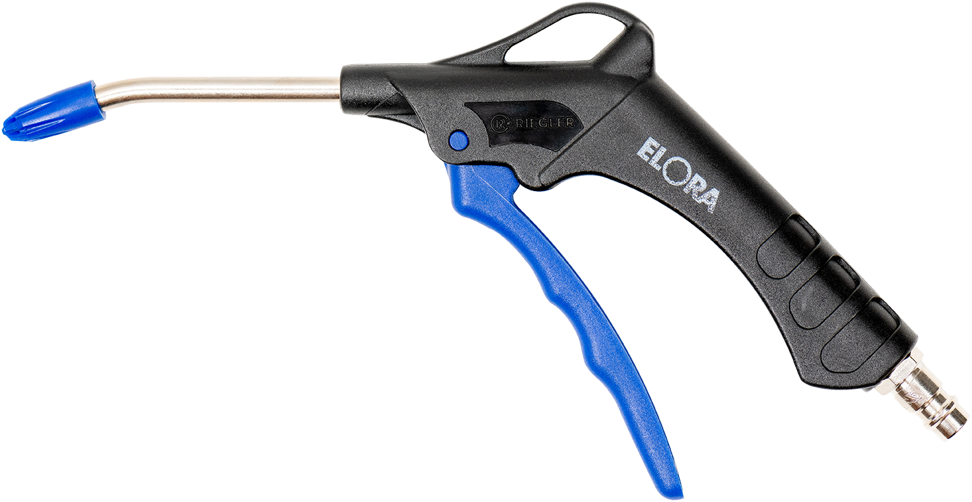 ELORA Ausblaspistole – Modell 5008, Kompositgehäuse, gummierte Soft-Düse, 1/4'' Luftanschluss