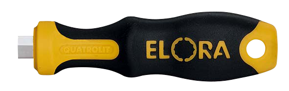 Elora Schraubendreherheft Variant, ELORA-520, mit 10 mm Schlüsselhilfe, 6 mm Sechskantaufnahme, rutschfester 2K-Griff