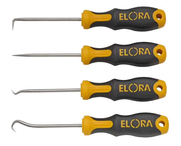 ELORA Mini-Hakensatz 590-S – 4-teilig, ideal für O-Ringe und Dichtungen