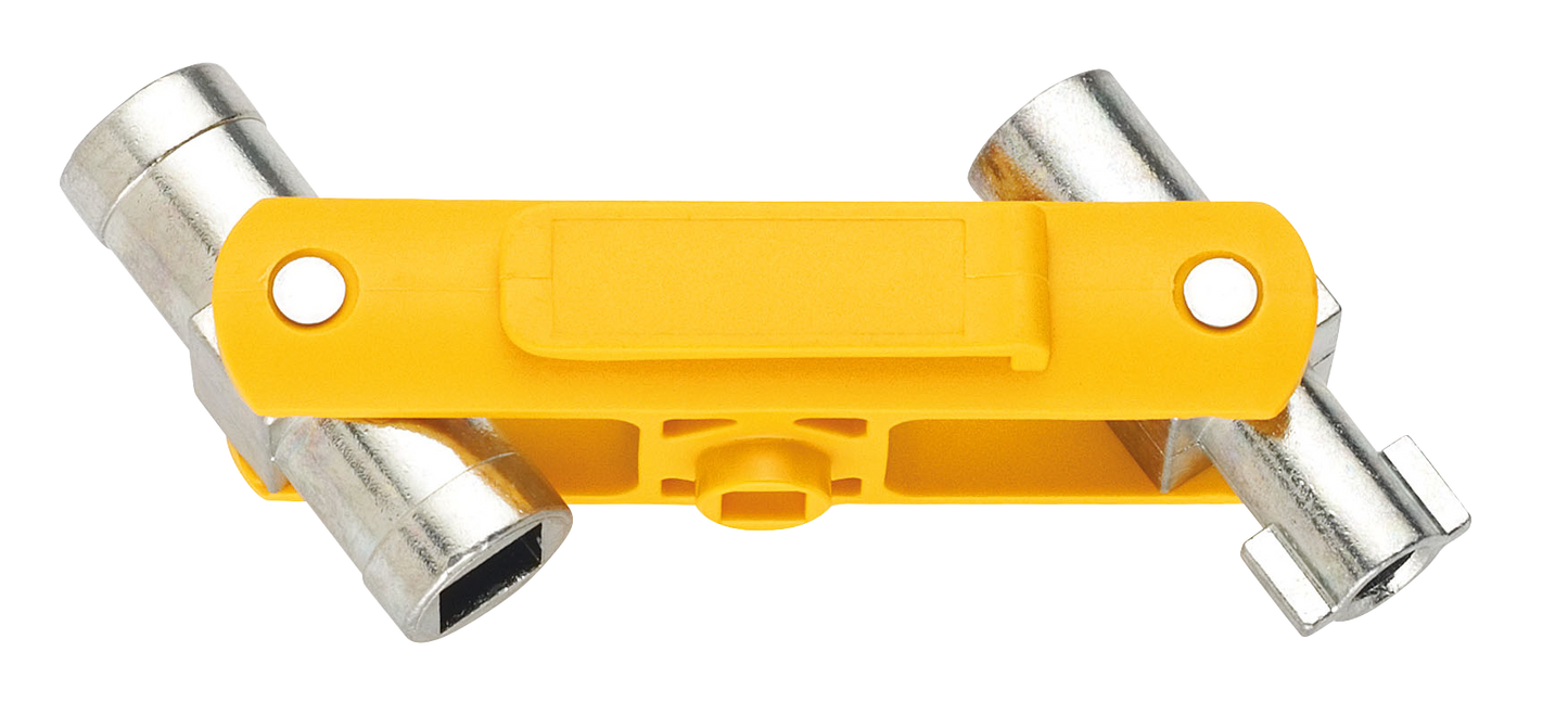 Elora Schaltschrankschlüssel, ELORA-70-1, vielseitig für Innenvierkant, Innendreikant, 1/4" Bit-Aufnahme, Zink-Druckguss