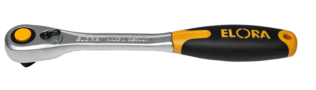 Elora Hebelumschaltknarre 1/2", feinverzahnt, schmaler Kopf, matt verchromt, Modell 770-L1K