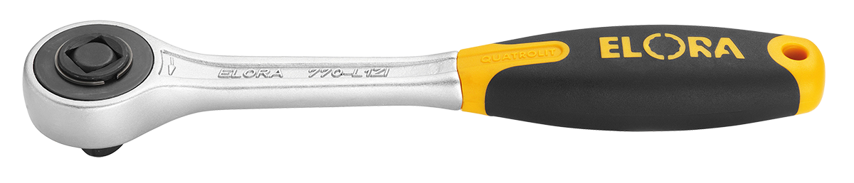 Elora Durchsteckknarre 1/2" mit rundem Kopf und QUATROLIT®-2K-Griff, Modell 770-L1ZI