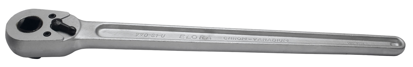 Elora Hebelumschaltknarre 3/4", geschmiedetes Zahnrad, matt verchromt, Modell 770-S1U