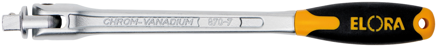 Elora Gelenkgriff 3/8", matt verchromt, mit Kunststoffgriff und Kugelarretierung, Modell 870-7