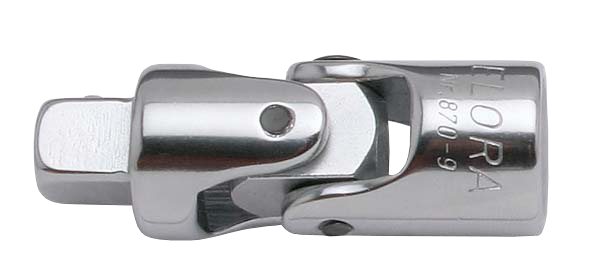 Elora Kardangelenk 3/8", verchromt, poliert, Chrom-Vanadium, Kugelarretierung, Modell 870-9