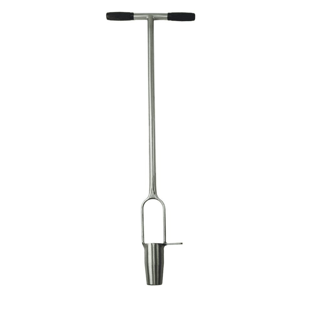 Sneeboer Blumenzwiebelpflanzer mit 6 cm Edelstahlklinge und 61 cm Stiel, Gesamtlänge 86 cm