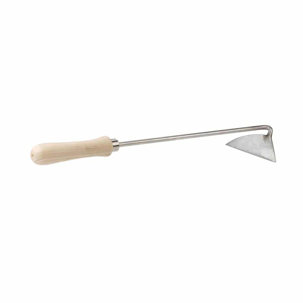 Sneeboer Jäter 14 cm rechtshändig aus rostfreiem Edelstahl mit Eschenholzgriff