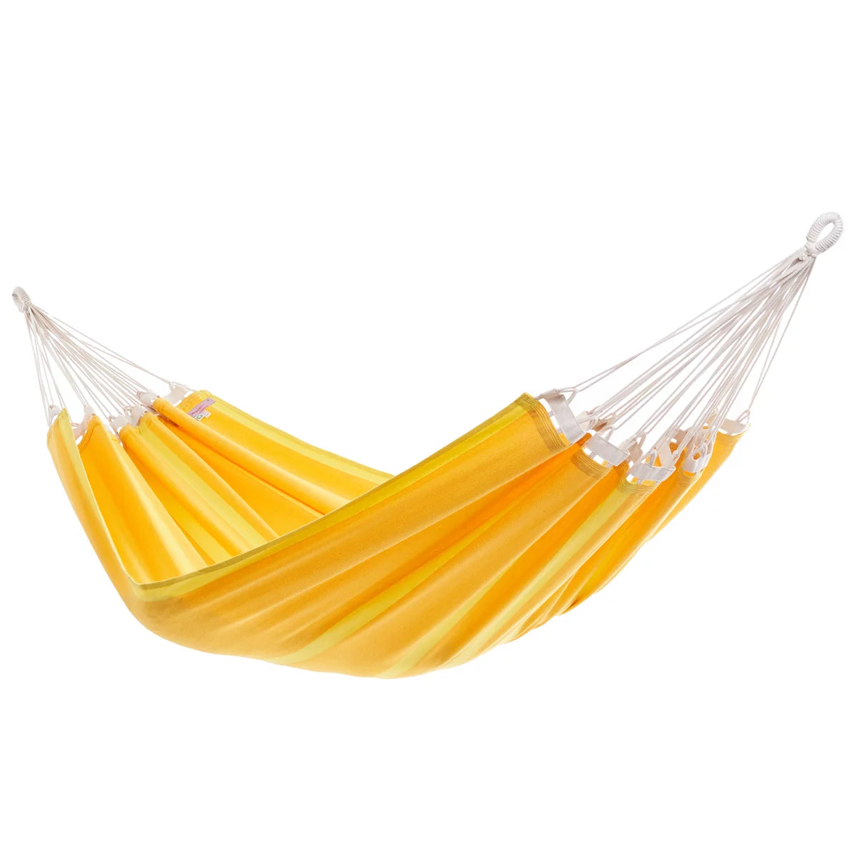 tuchhaengematte zum chillen in mang-gelb