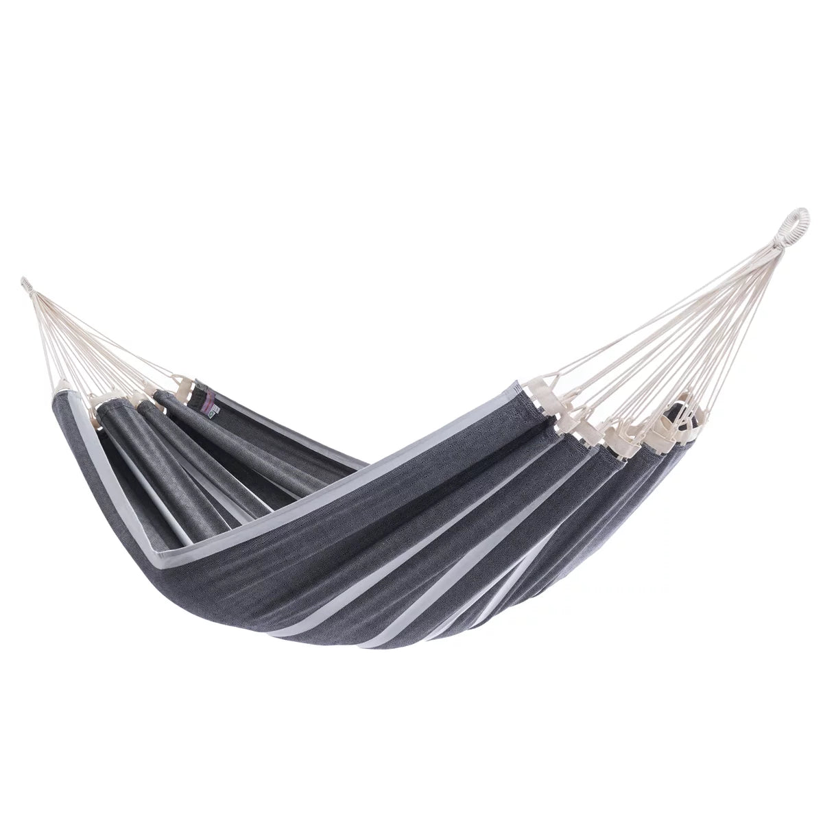 tuchhaengematte zum chillen in grau