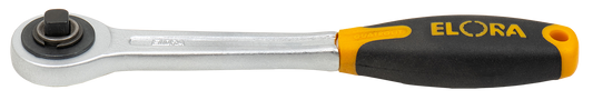 Elora Durchsteckknarre 1/4" mit QUATROLIT®-2K-Griff und geschmiedetem Rad, Modell 1450-2ZI
