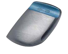Elora Handamboss flach, geschmiedet, blau lackiert, geschliffene Arbeitsflächen, Modell 1630
