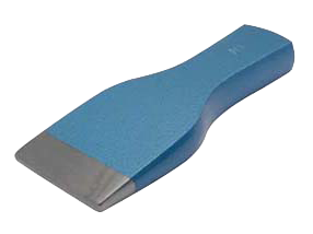Elora Handfaust in Meißelform, geschmiedet, blau lackiert, geschliffene oder karierte Arbeitsflächen, Modell 1634
