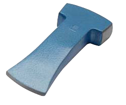 Elora Handfaust in Beilform, geschmiedet, blau lackiert, geschliffene oder karierte Arbeitsflächen, Modell 1638
