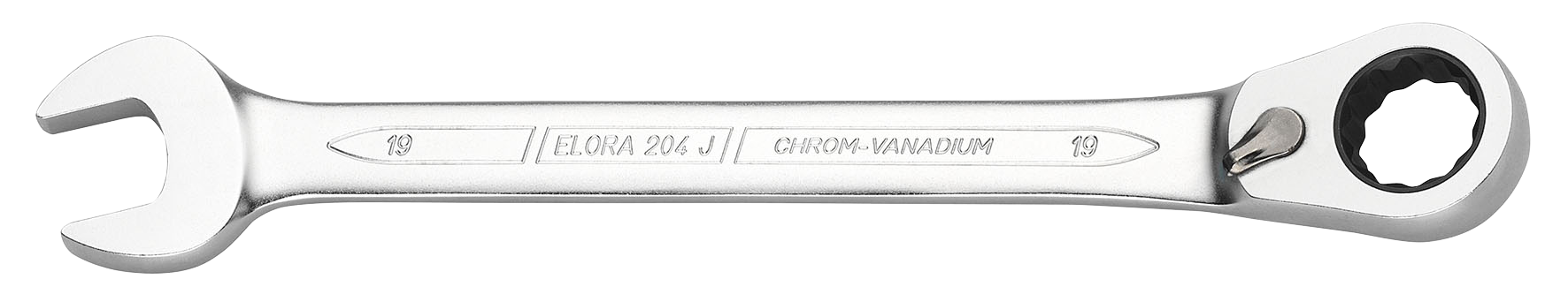 Elora Maulschlüssel mit Hebel-Ringratsche, umschaltbar, 6 mm, Chrom-Vanadium, Modell 204-J
