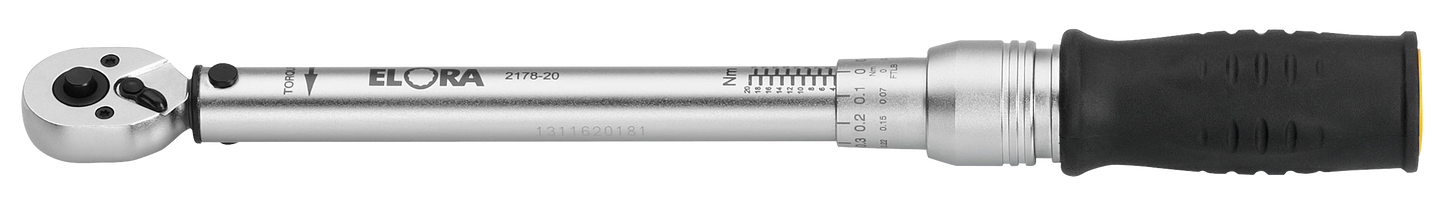 ELORA Drehmomentschlüssel 1/4", 4-20 Nm – Modell 2178-20, präziser Rechtsanzug