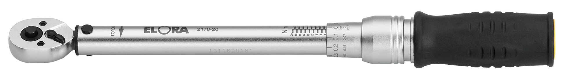 ELORA Drehmomentschlüssel 1/4", 4-20 Nm – Modell 2178-20, präziser Rechtsanzug