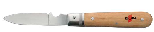 ELORA Kabel-Klappmesser – Modell 281, einklappbare Klinge und Holzgriff