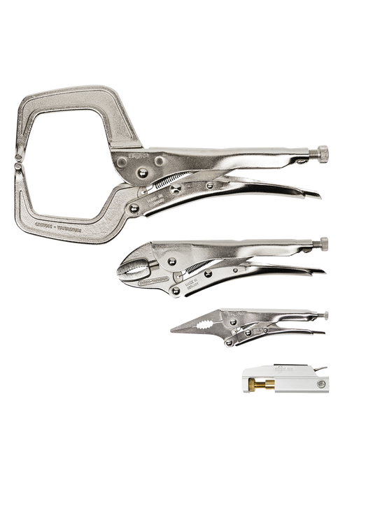 ELORA Gripzangensatz 500-S4 – 4-teilig, inklusive C-Gripzange, Langbeck- und Micro-Gripzange