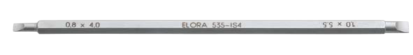 Elora Schraubendreherklinge Variant, Schlitz, ELORA-535-IS 4, passend für Schraubendreherheft Nr. 520, matt verchromt, Sonderstahl
