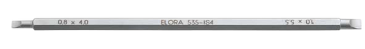 Elora Schraubendreherklinge Variant, Schlitz, ELORA-535-IS 4, passend für Schraubendreherheft Nr. 520, matt verchromt, Sonderstahl
