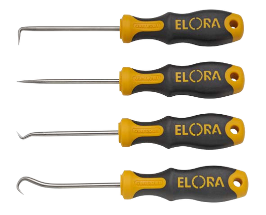 ELORA Mini-Hakensatz 590-S – 4-teilig, ideal für O-Ringe und Dichtungen