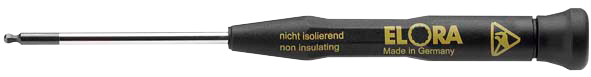 Elora Elektronik Kugelkopf-Schraubendreher ESD mit Präzisionsgriff, Modell 625-KU 1,5 ESD
