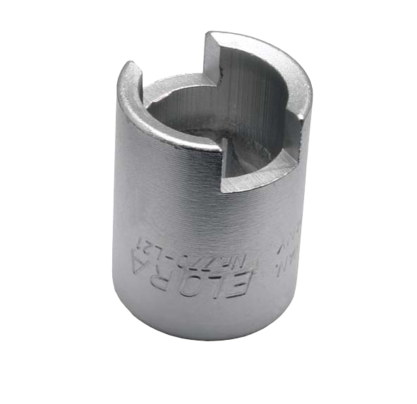 Elora Kühlwasser-Ablasseinsatz 1/2", für Caterpillar-Fahrzeuge, Nutbreite 11 mm, matt verchromt, Modell 770-L21
