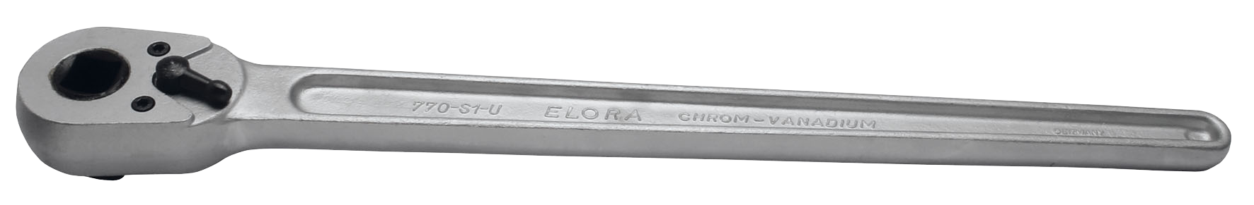 Elora Hebelumschaltknarre 3/4", geschmiedetes Zahnrad, matt verchromt, Modell 770-S1U
