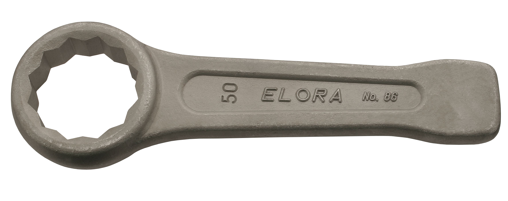Elora schwerer Schlagringschlüssel, ELORA-86-27 mm / 1.1/16" AF, gesenkgeschmiedet, Chrom-Vanadium, DIN 7444

