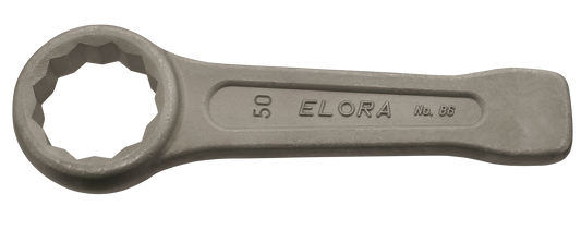 Elora schwerer Schlagringschlüssel, ELORA-86-27 mm / 1.1/16" AF, gesenkgeschmiedet, Chrom-Vanadium oder Vergütungsstahl, DIN 7444
