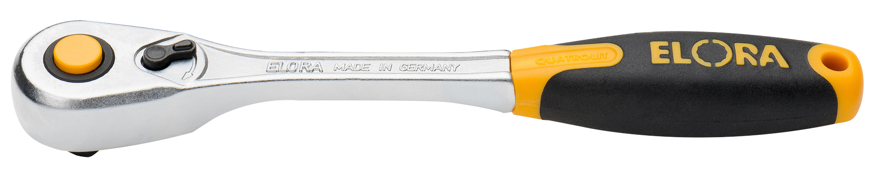 Elora Hebelumschaltknarre 3/8", feinverzahnt, kleiner Kopf, Sicherheitsverriegelung, matt verchromt, Modell 870-1D
