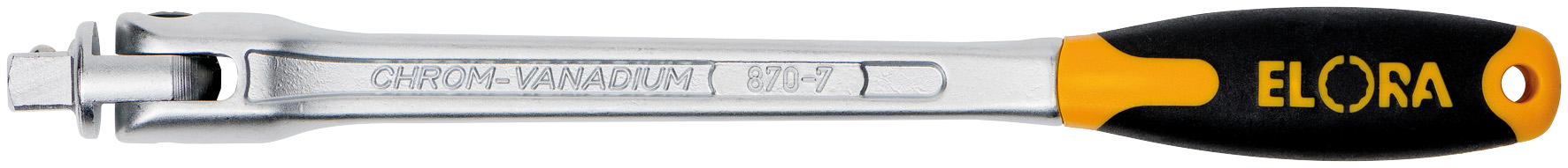 Elora Gelenkgriff 3/8", matt verchromt, mit Kunststoffgriff und Kugelarretierung, Modell 870-7
