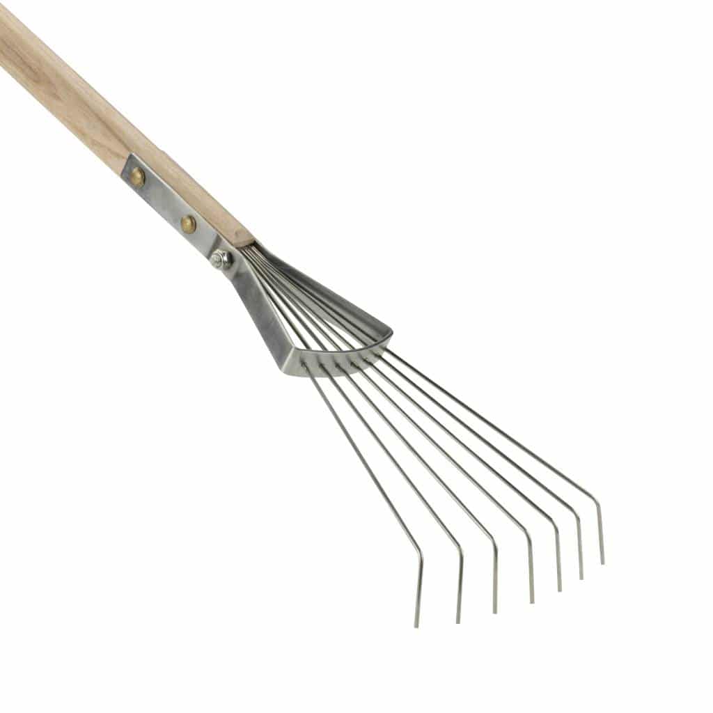 Sneeboer Laub-Harke 7 Zinken – Kompaktes Werkzeug für präzise Gartenpflege (158 cm)