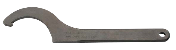 Elora Hakenschlüssel mit Nase, DIN 1810, Form A, 95-100 mm, brüniert, Modell 890-95
