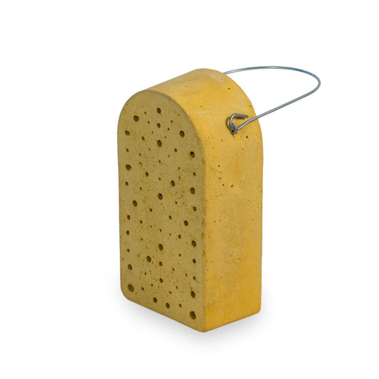 Schwegler Insektennistblock mit gelochten Niströhren – Nisthilfe aus Holzbeton für Wildbienen und Schlupfwespen
