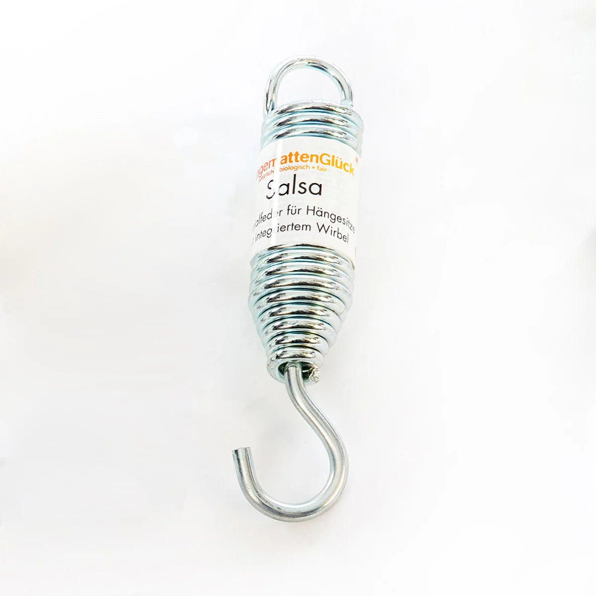 SALSA Drehfeder mit Wirbel für Hängesessel – verzinkter Federstahl, handgefertigt, 22 cm lang