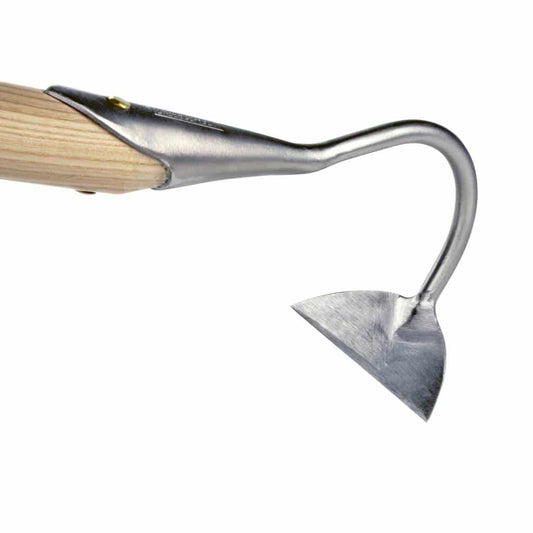 Sneeboer Halbmond-Hacke mit 10 cm Edelstahlklinge und 155 cm Eschenholzgriff, Gesamtlänge 168 cm
