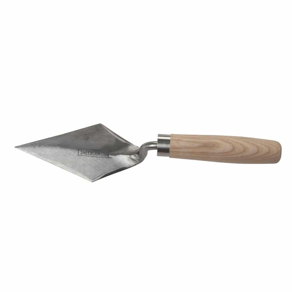 Sneeboer Archäologenkelle mit 5,50 cm Edelstahlklinge und 11 cm Eschenholzgriff, Gesamtlänge 23 cm
