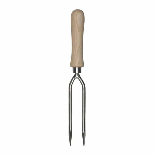 Sneeboer Blumengabel 2 mit 4 cm Edelstahlklinge und 14 cm Eschenholzgriff, Gesamtlänge 31 cm
