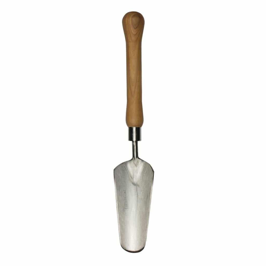 Sneeboer Blumenkelle mit 7 cm Edelstahlklinge und 22 cm Kirschenholzgriff, Gesamtlänge 41 cm
